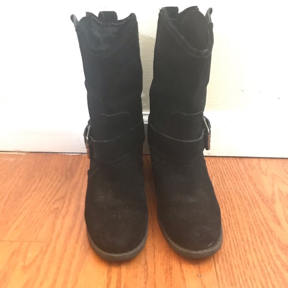 Rock port Suede Stacked Heel Boots 8.5 - Picture 3 of 6